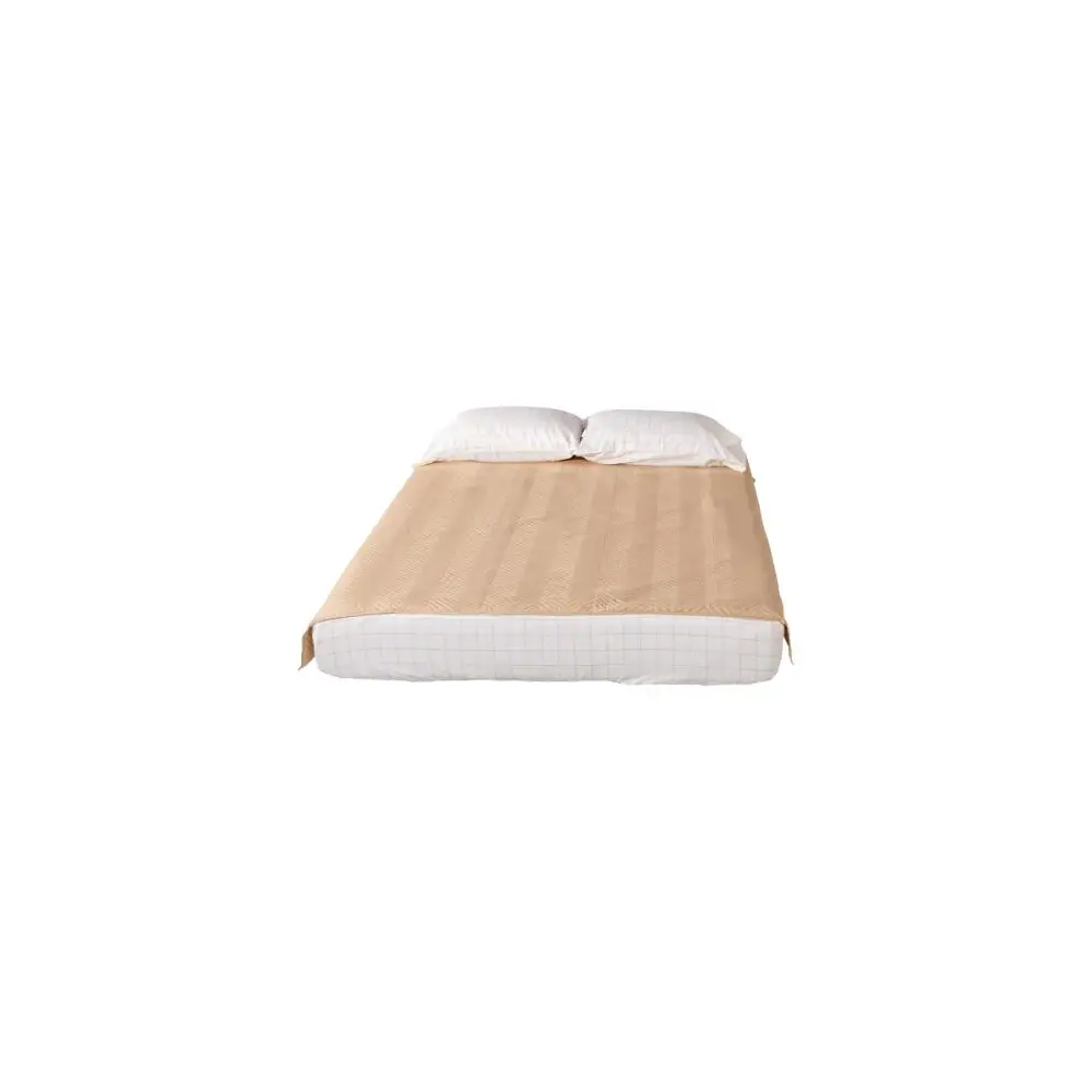 Thomas Payne® Easy Zzzs™ Bedding Set - Short Queen 60 x 75 Inch, Tan Checkered - LIP2022107829